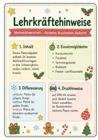 Vorschau - Mal- und Bastelvorlagen - Weihnachtswerkstatt – Ausmalen, Ausschneiden, Gestalten - Seite 1