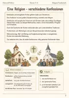 Vorschau - Arbeitsblätter - Katholische evangelische Feiertage Arbeitsblatt Klasse 5–6 - Seite 1