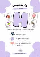 Vista previa - Hojas de trabajo - Ortografía para trabajar la memoria visual: la letra H. Castellano e galego. - Portada