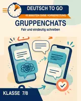Vorschau - Stundenentwürfe - Gruppenchats & Klassenchat – Deutsch Klasse 7/8 - Deckblatt