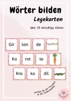 Vorschau - Stundenentwürfe - Lautgetreue Wörter bilden mit Silben | Legekarten & Arbeitsblätter | Deutsch Klasse 1 - Seite 1