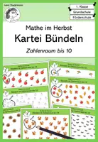 Vorschau - Fördermaterial/Inklusion - Bündeln im Zahlenraum bis 10 | Kartei - Mathe im Herbst - Deckblatt