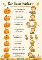 Vorschau - Poster - Fingerspiel Herbst 🎃 Der kleine Kürbis | Kita & U3 | GRATIS Material - Deckblatt