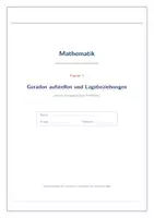 Vorschau - Arbeitsblätter - Geraden aufstellen & Lagebeziehungen – Skript Klasse 8/9 - Seite 2