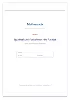 Vorschau - Arbeitsblätter - Parabel & Scheitelform – Skript mit Lösungen Klasse 8/9 - Seite 2