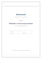 Vorschau - Arbeitsblätter - Nullstellen & Vorzeichenverhalten – Skript Klasse 8/9 - Seite 1