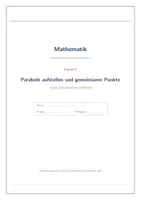 Vorschau - Arbeitsblätter - Parabeln aufstellen & Schnittpunkte – Skript Klasse 8/9 - Seite 2