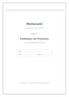 Vorschau - Arbeitsblätter - Funktionen mit Parameter & Kurvenschar – Skript Klasse 8/9 - Seite 1
