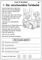 Vorschau - Arbeitsblätter - Kostenloses Mini-Freebie mit 3 Lesetexten für Klasse 2/3 - Seite 1