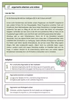 Vorschau - Arbeitsblätter - Argumente - erkennen, ordnen und formulieren - Seite 1