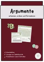 Vorschau - Arbeitsblätter - Argumente - erkennen, ordnen und formulieren - Deckblatt