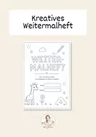 Vorschau - Arbeitsblätter - Kreatives Weitermalheft – 24 Aufgaben zum Weiterzeichnen - Deckblatt