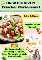 Vorschau - Arbeitsblätter - Rezept: Gartensalat | Vegetarisch | Hauswirtschaft & Ernährung | Klasse 5–9 - Deckblatt