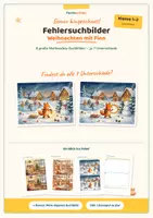 Vorschau - Stundenentwürfe - Fehlersuchbilder-Weihnachten: Finde die Fehler mit Finn-der-Schulfuchs - Seite 1