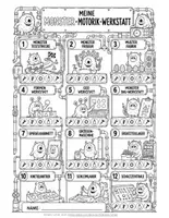 Vorschau - Stationenlernen - Motorik trainieren - Monster-Motorik-Werkstatt | 12 Stationen für Feinmotorik, Graphomotorik & Wahrnehmung - Seite 2