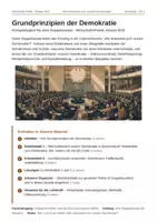 Vorschau - Stundenentwürfe - Grundprinzipien der Demokratie (Wirtschaft-Politik, Kl. 9/10) - Deckblatt