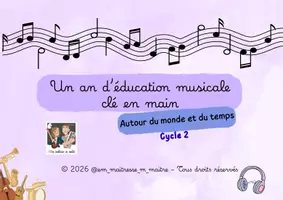 Aperçu - Préparation de séance / Séance complète - Méthode "Un an d'éducation musicale clé en main - Cycle 2" - Page 1