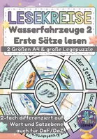 Vorschau - Spiele - Verkehrserziehung Legekreise Verkehr & Transportmittel – Lesen, Wortschatz, DaZ/DaF & Sachunterricht - Materialpaket - Seite 1