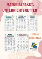 Vorschau - Arbeitsblätter - Schuljahrestart: Materialpaket Unterrichtsretter, Bewegungspausen, Enegizer (Sek 1, Klasse 5 - 10) - Deckblatt