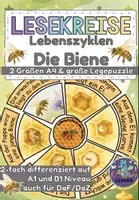 Vorschau - Stationenlernen - Lebenszyklen Tiere – 12 differenzierte Legekreise | Biene, Frosch, Schmetterling, Ameise, Marienkäfer & Mücke - Seite 1