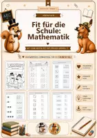 Vorschau - Arbeitsblätter - Mathe Vorschule – Zahlen 1–10 | Mengen, Zählen, Nachspuren & erste Rechenübungen - Deckblatt