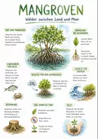 Vorschau - Arbeitsblätter - Lernposter + Arbeitsblätter zum Thema "Mangroven" + Lösung & MP3 + Infografik - Deckblatt