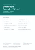 Vorschau - Lehrpläne/Lehrermaterial - Elternbriefe Deutsch-Türkisch | 12 Vorlagen - Deckblatt