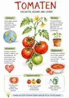 Vorschau - Arbeitsblätter - Lernplakat + Arbeitsblätter zum Thema "Tomate" + Lösung & MP3 + Infografik - Deckblatt
