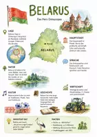 Vorschau - Arbeitsblätter - Lernplakat + Arbeitsblätter zum Thema "Belarus" + Lösung & MP3 + Infografik - Deckblatt