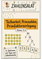 Vorschau - Arbeitsblätter - Teilbarkeit, Primzahlen & Primfaktorzerlegung – Stationenlernen Klasse 5-6 - Deckblatt
