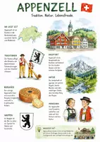 Vorschau - Arbeitsblätter - Lernposter + Arbeitsblätter zum Thema "Appenzell" + Lösung & MP3 + Infografik - Deckblatt