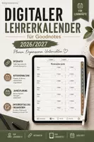 Vorschau - Anderer Materialtyp - Digitaler Lehrerkalender 2026/2027 für Goodnotes | Interaktiver Lehrerplaner - Deckblatt