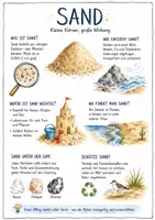 Vorschau - Arbeitsblätter - Lernposter + Arbeitsblätter zum Thema "Sand" + Lösung & MP3 + Infografik - Deckblatt