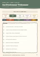 Vorschau - Arbeitsblätter - Stofftrennung und Trinkwasser – Vertretungsstunde Chemie/NaWi Klasse 5/6 mit Lösungen - Deckblatt