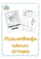 Voorbeeld - Huiswerkboekje rekenen - september - Voorblad