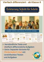 Vorschau - Arbeitsblätter - Erörterung Schritt für Schritt – Meine Meinung überzeugend begründen - vierfach differenziert inkl. eigener Förderversion / DaZ-Version - Deckblatt