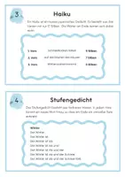 Vorschau - Aufgabenkarten - Gedichte (Winter) - Kärtchen zum selber schreiben - Seite 1