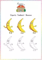 Vorschau - selbst erstellte Cliparts/Grafiken - Cliparts: Feedback-Bananas - Deckblatt