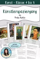 Vorschau - Stundenentwürfe - Künstlerspaziergang - Frida Kahlo (vierfach differenziert) - Deckblatt
