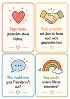 Vorschau - Mal- und Bastelvorlagen - 🌈❤️ 80 Klassenklima-Karten – Impulse für Respekt, Empathie & Zusammenhalt 🤝✨ - Seite 1