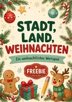 Vorschau - Arbeitsblätter - Kostenloses Weihnachtsspiel - Stadt, Land, Weihnachten - Deckblatt