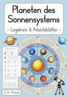 Vorschau - Arbeitsblätter - Planeten Legekreis - Deckblatt
