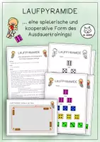 Vorschau - Arbeitsblätter - Ausdauerspiel LAUFPYRAMIDE (2-fach differenziert) - Deckblatt