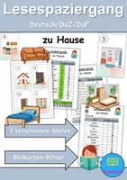 Vorschau - Arbeitsblätter - Materialpaket - zu Hause / wohnen / Möbel & Räume XXL Paket Wortschatzpaket - DaZ/DaF / Deutsch / Sachunterricht (Grundschule) - Seite 1