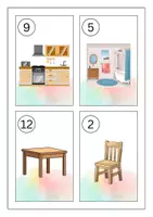 Vorschau - Arbeitsblätter - Materialpaket - zu Hause / wohnen / Möbel & Räume XXL Paket Wortschatzpaket - DaZ/DaF / Deutsch / Sachunterricht (Grundschule) - Seite 3
