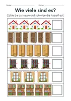 Vorschau - Arbeitsblätter - zu Hause / wohnen / Möbel & Räume Zählen/Mathematik - Klasse 1 und 2 - Seite 2