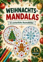 Vorschau - Mal- und Bastelvorlagen - 15 Weihnachtsmandalas für die Grundschule - Deckblatt