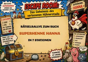 Vorschau - Spiele - Superhenne Hanna | Unterrichtsmaterial | Escape Room | Quiz | Unterrichtsmaterial | Deutsch Klasse 4-9 | mit Lösungen - Deckblatt