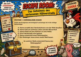 Vorschau - Spiele - Superhenne Hanna | Unterrichtsmaterial | Escape Room | Quiz | Unterrichtsmaterial | Deutsch Klasse 4-9 | mit Lösungen - Seite 2
