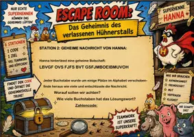 Vorschau - Spiele - Superhenne Hanna | Unterrichtsmaterial | Escape Room | Quiz | Unterrichtsmaterial | Deutsch Klasse 4-9 | mit Lösungen - Seite 3